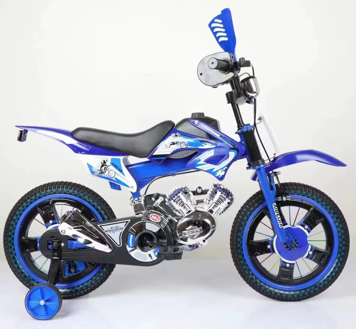 🚴 Vélo Moto Enfant 16 pouces – Modèle Sport Type Cool avec 3 Roues – Design Agressif et Couleurs Vives
