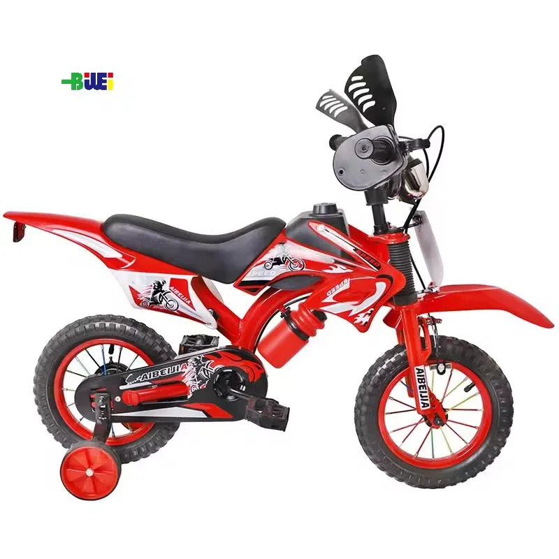 🚴 Vélo Moto Enfant 16 pouces – Modèle Vert Sport – Vélo avec Roulettes pour Fille et Garçon
