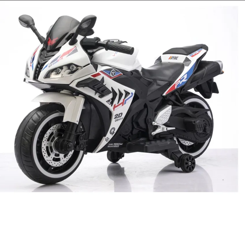 Moto Électrique Sport pour Enfant – Modèle R2 HP, Look Racing, Roues Épaisses et Stabilisateurs
