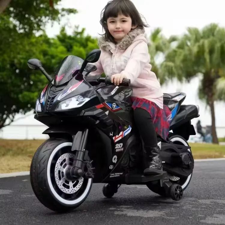 Moto Électrique Sport pour Enfant – Modèle R2 HP, Look Racing, Roues Épaisses et Stabilisateurs