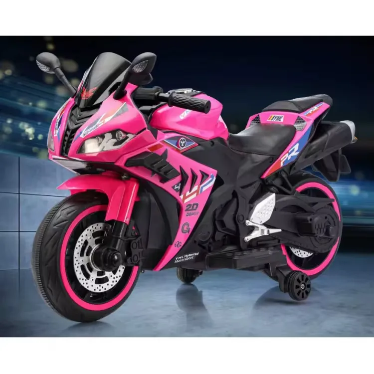 Moto Électrique Sport pour Enfant – Modèle R2 HP, Look Racing, Roues Épaisses et Stabilisateurs