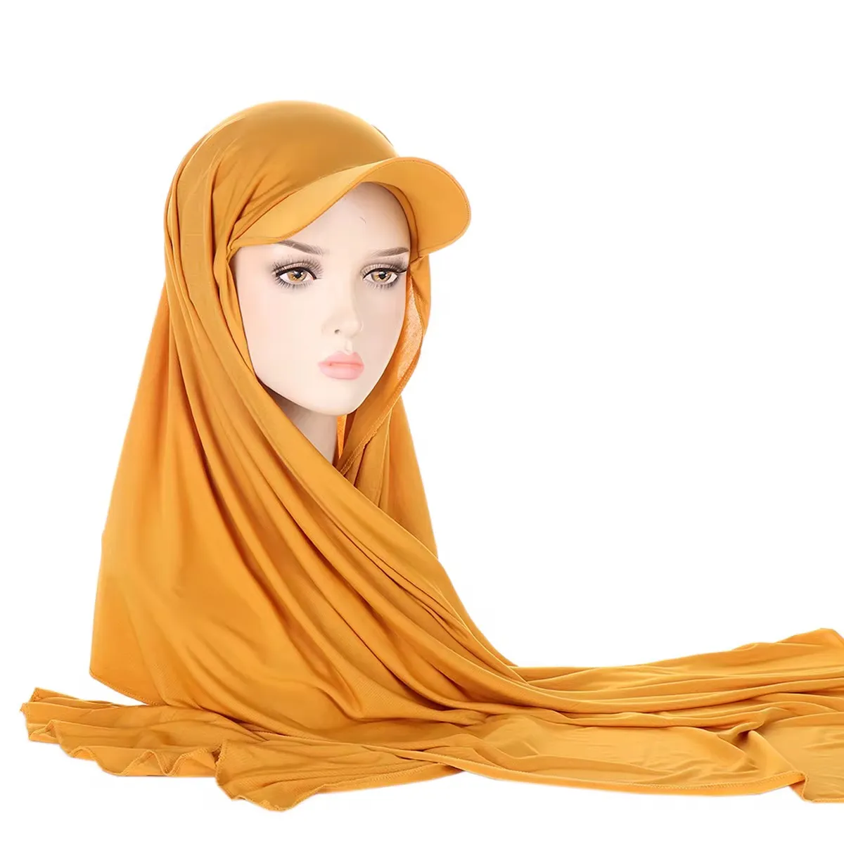 Hijab Sport Femme avec Casquette Intégrée – Écharpe Jersey Moderne et Respirante