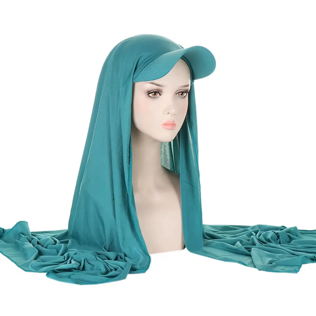 Hijab Sport Femme avec Casquette Intégrée – Écharpe Jersey Moderne et Respirante