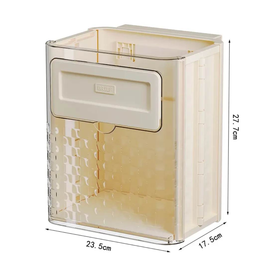 Poubelle Murale Pliante pour Cuisine – Rangement Suspendu pour Porte d’Armoire