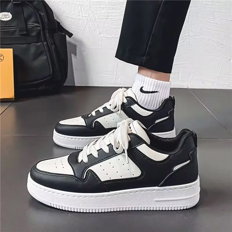 👟 Baskets Blanches Homme – Style Air Force Coréen Moderne