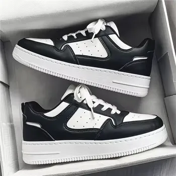 👟 Baskets Blanches Homme – Style Air Force Coréen Moderne