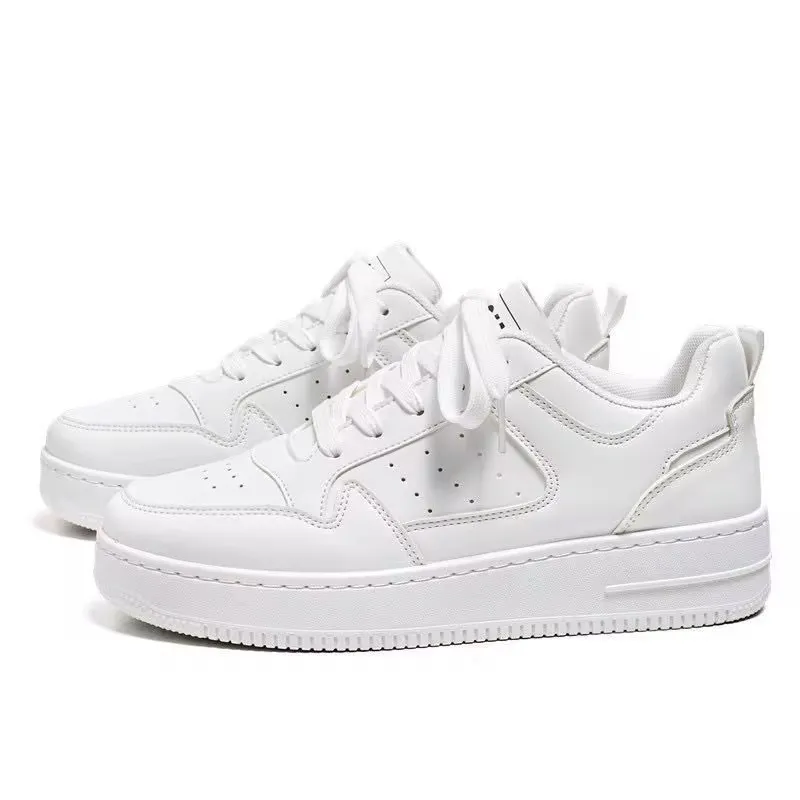 👟 Baskets Blanches Homme – Style Air Force Coréen Moderne