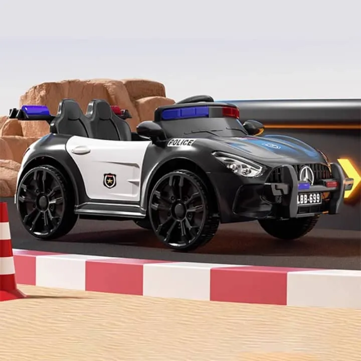 Voiture de Police Électrique – Modèle NZ8891 (version noire)