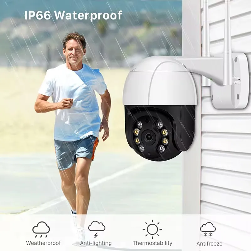 Caméra Solaire ICSEE 360° – WiFi, 1080P HD, Vision Nocturne, Audio Bidirectionnel, Grand Angle, PTZ Intelligente