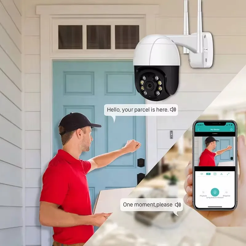 Caméra Solaire ICSEE 360° – WiFi, 1080P HD, Vision Nocturne, Audio Bidirectionnel, Grand Angle, PTZ Intelligente