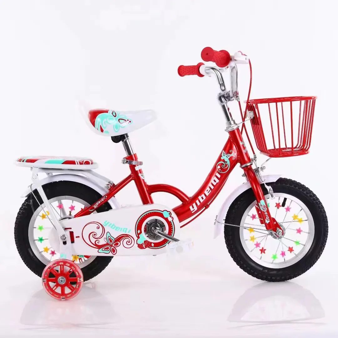 🚲 Vélo Enfant 12 pouces – Modèle Violet avec Panier Avant – Vélo Bébé Fille 2 à 5 Ans