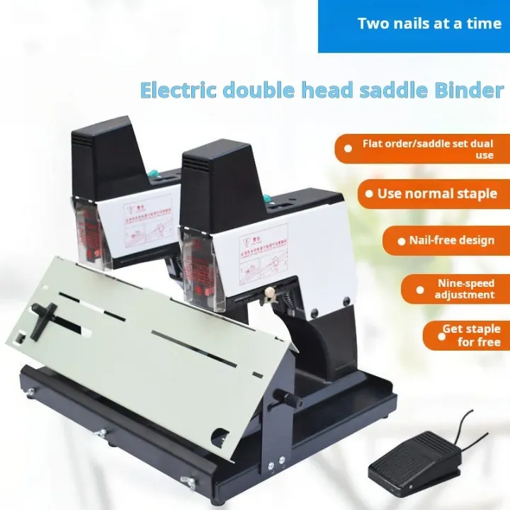Agrafeuse Électrique Double Tête – Machine à Relier Professionnelle à Pédale