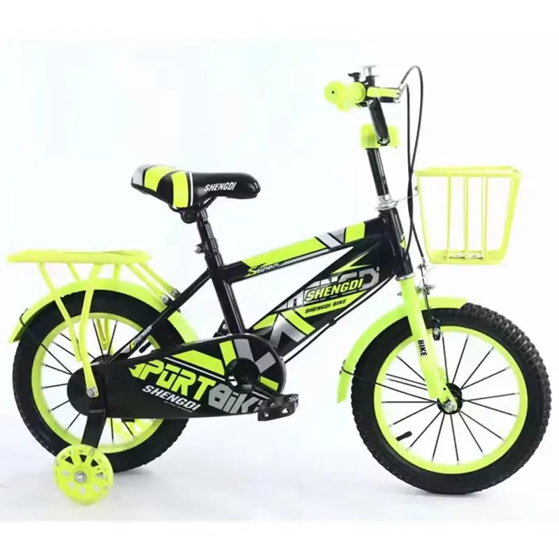 🚲 Vélo Enfant 12/16 pouces – SHENGDI Sport Bike avec Panier et Porte-Bagage – Cadre Acier Carbone
