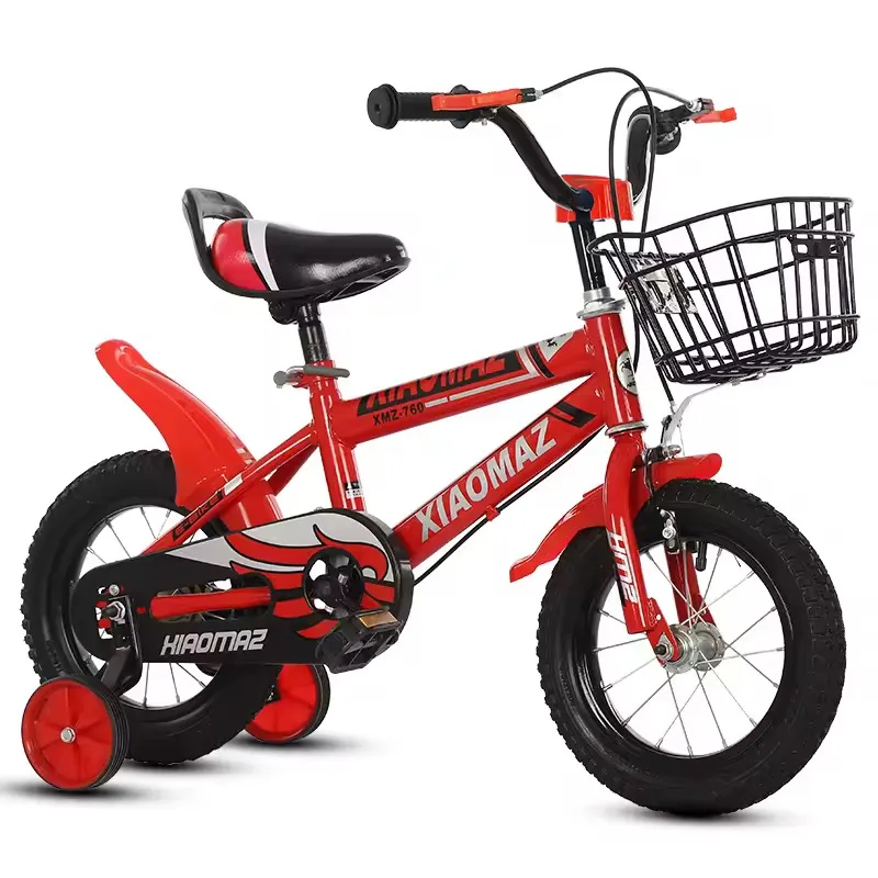 🚲 Vélo Enfant 16 pouces – HIAOMAZ Vert Fluo avec Panier et Roues d’Apprentissage – Modèle Unisexe