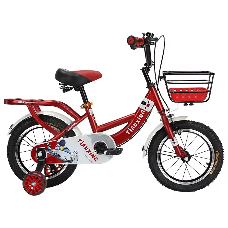 Vélo Enfant 3 à 10 ans avec Roulettes – Cadre Léger, Panier Avant, Design Ludique
