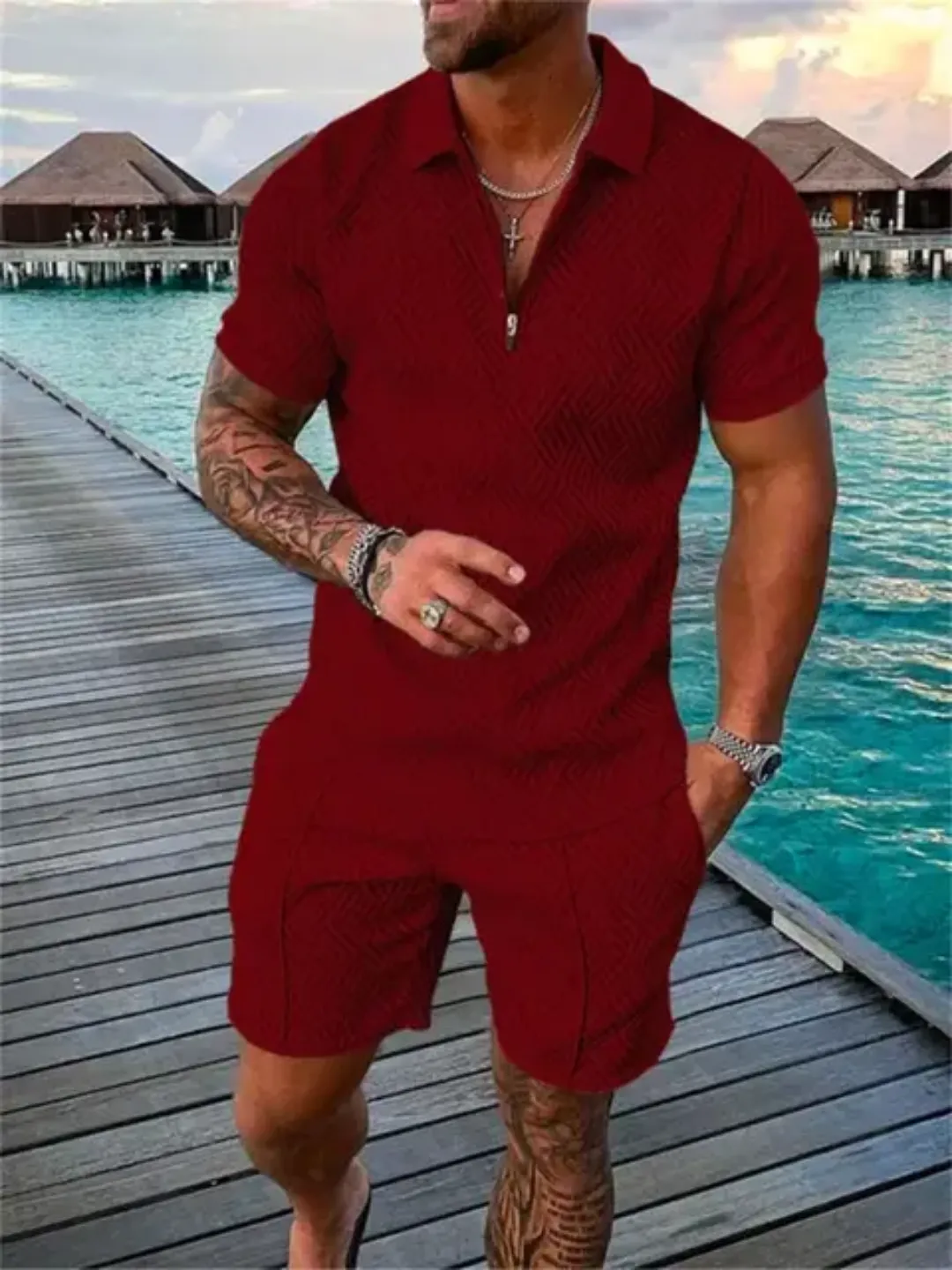 Polo Homme Dégradé à Motifs – Style Urbain et Moderne
