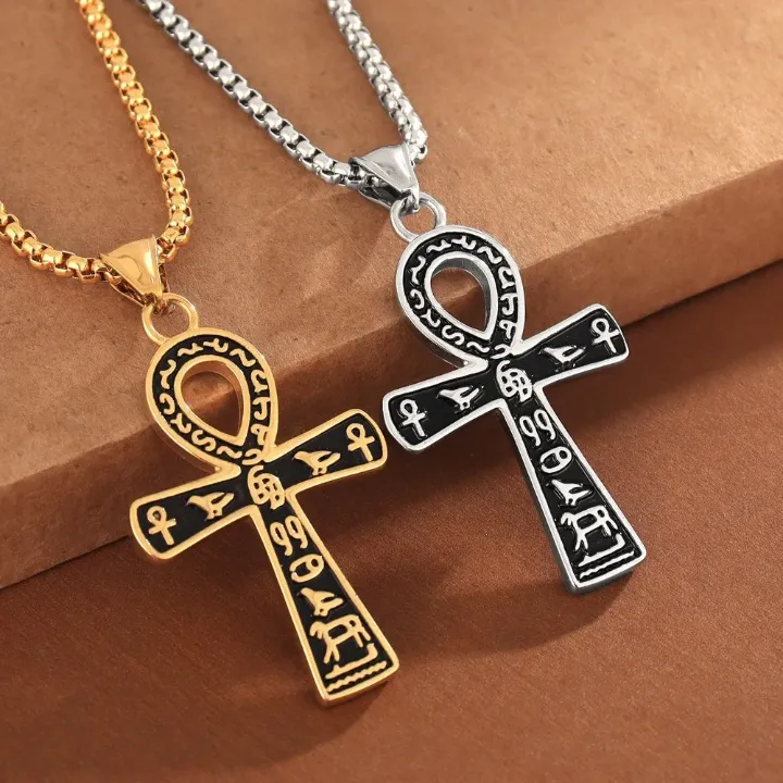 Collier Croix Ankh Égyptienne – Symbole de Vie et de Puissance Spirituelle