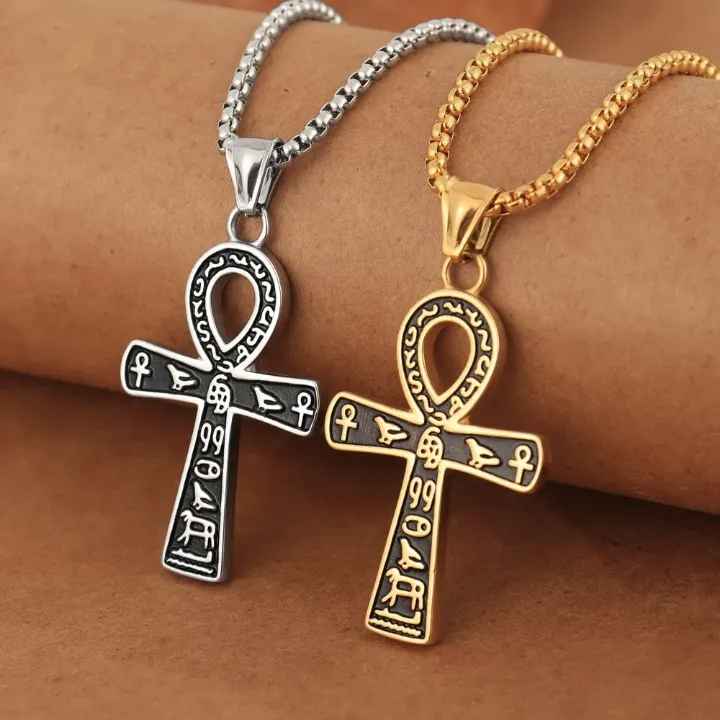 Collier Croix Ankh Égyptienne – Symbole de Vie et de Puissance Spirituelle