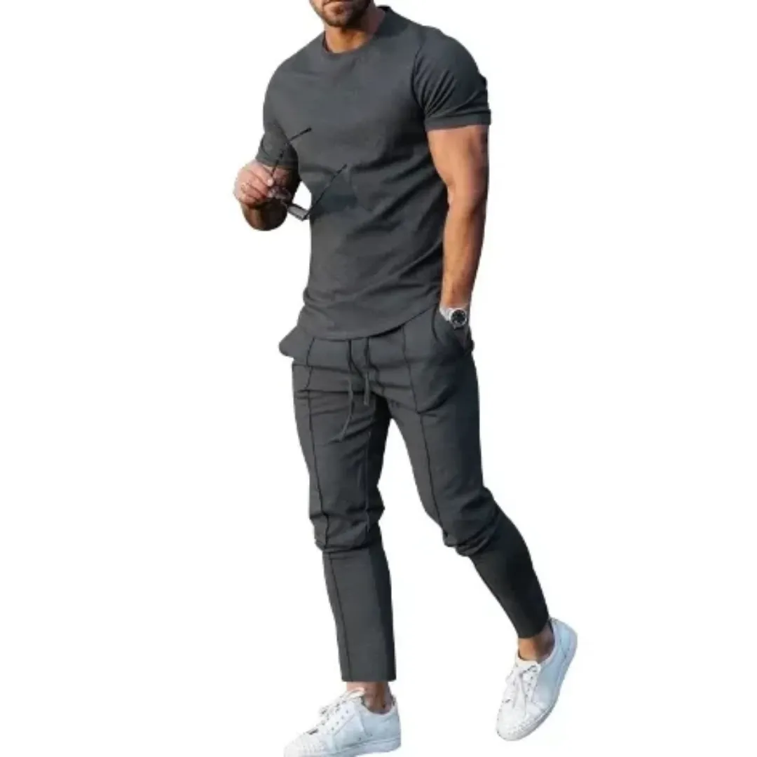 Ensemble de Survêtement Homme Casual – Haut Manches Longues & Pantalon Ajusté