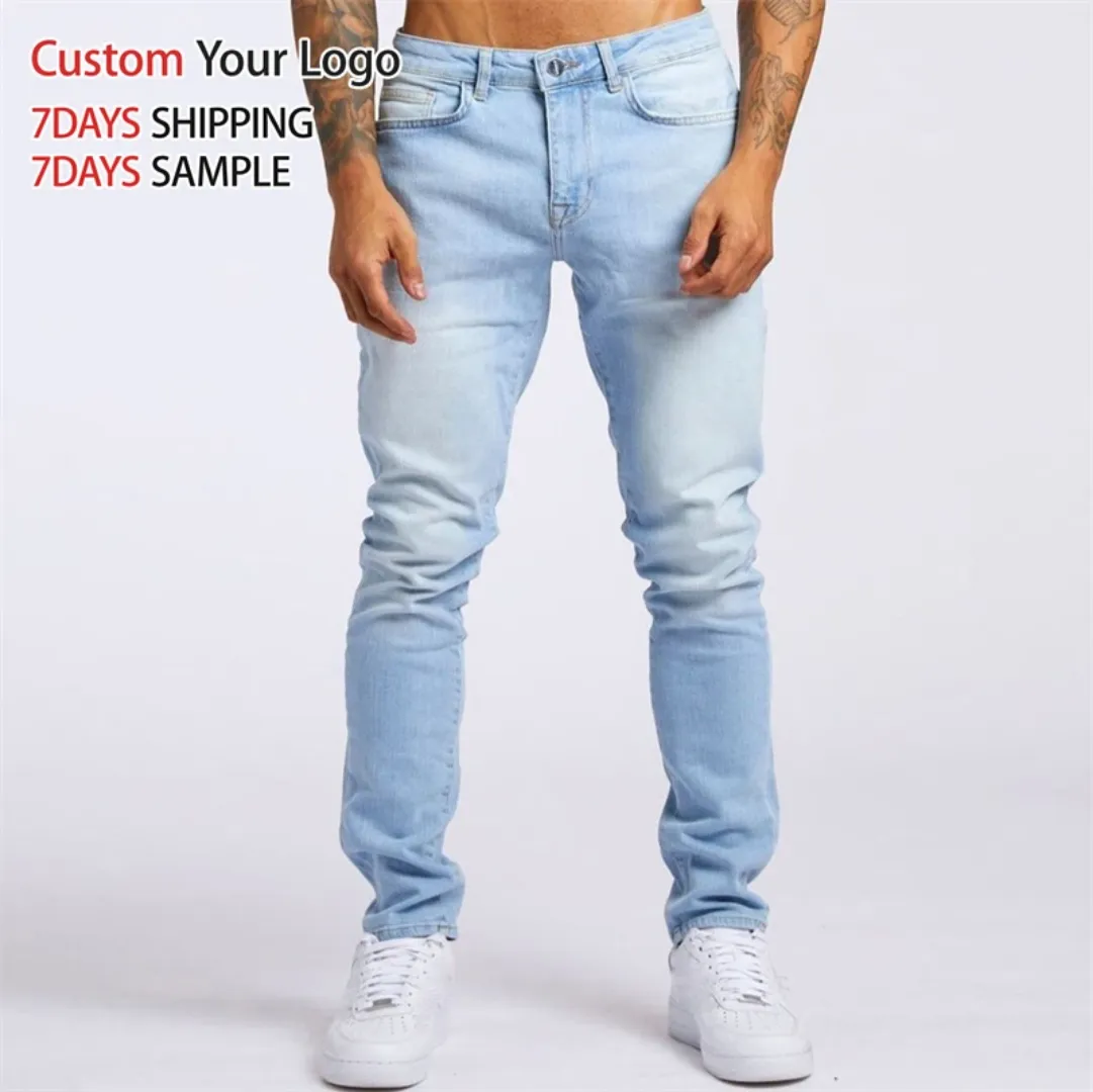 Jean Slim Homme Bleu Clair – Coupe Moderne et Confort Extensible