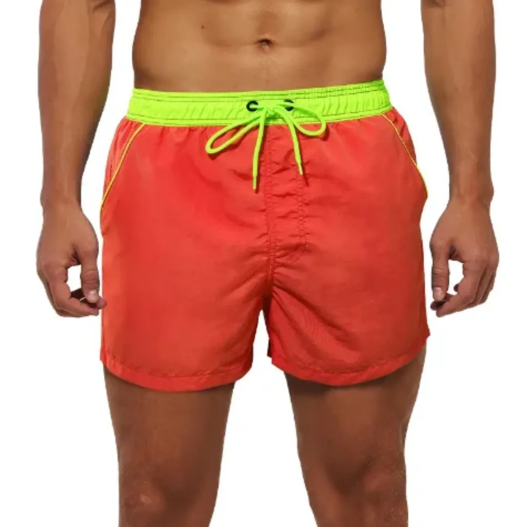 Short de Bain Homme – Uni Bleu Ciel avec Cordon Noir