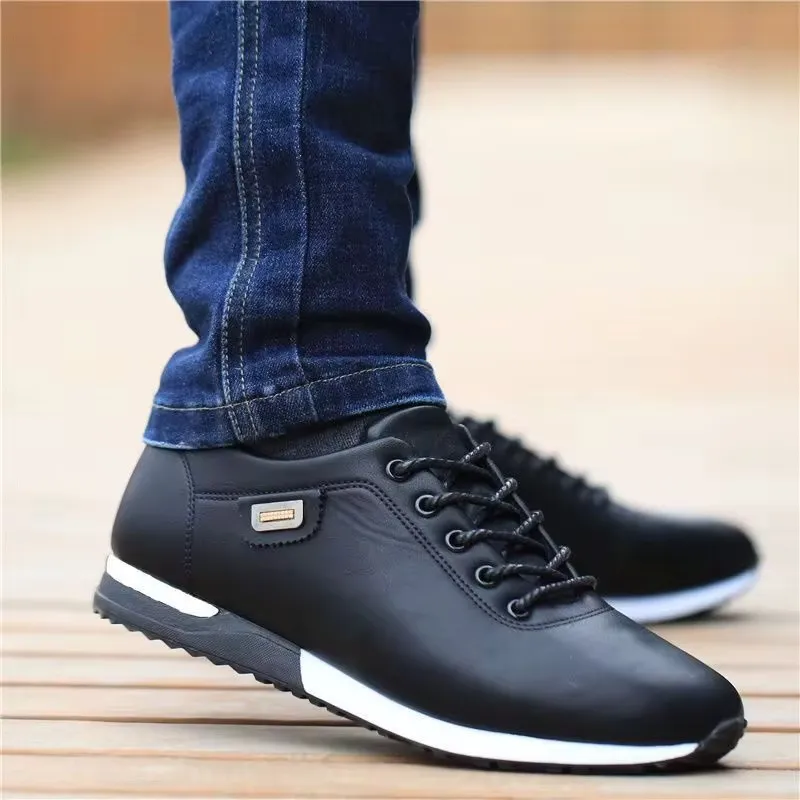 Baskets Décontractées Homme – Style Coréen, Cuir Imperméable et Respirant, Semelle Confort