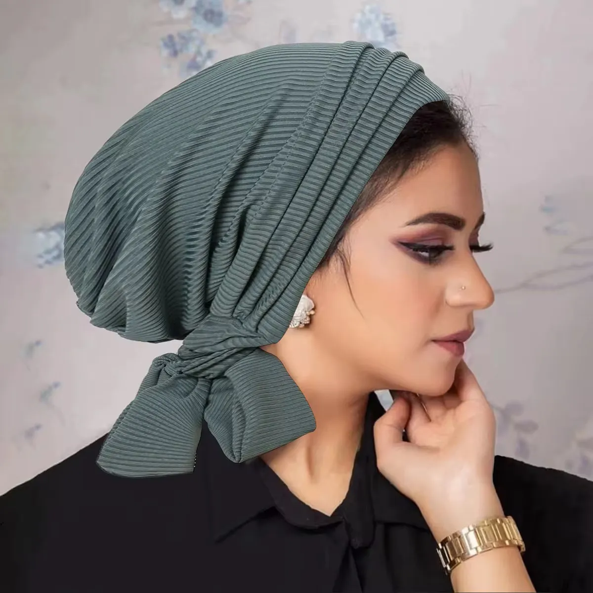 Turban Femme Pré-Noué – Couvre-Chef Élégant, Confortable et Extensible, Idéal Perte de Cheveux ou Usage Quotidien