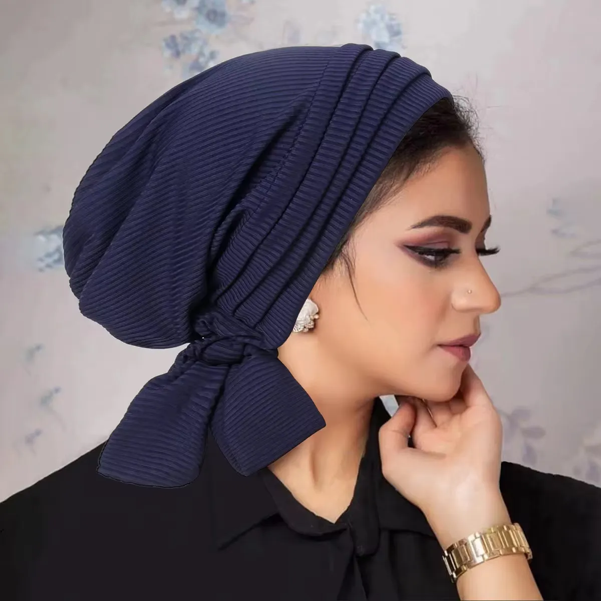 Turban Femme Pré-Noué – Couvre-Chef Élégant, Confortable et Extensible, Idéal Perte de Cheveux ou Usage Quotidien