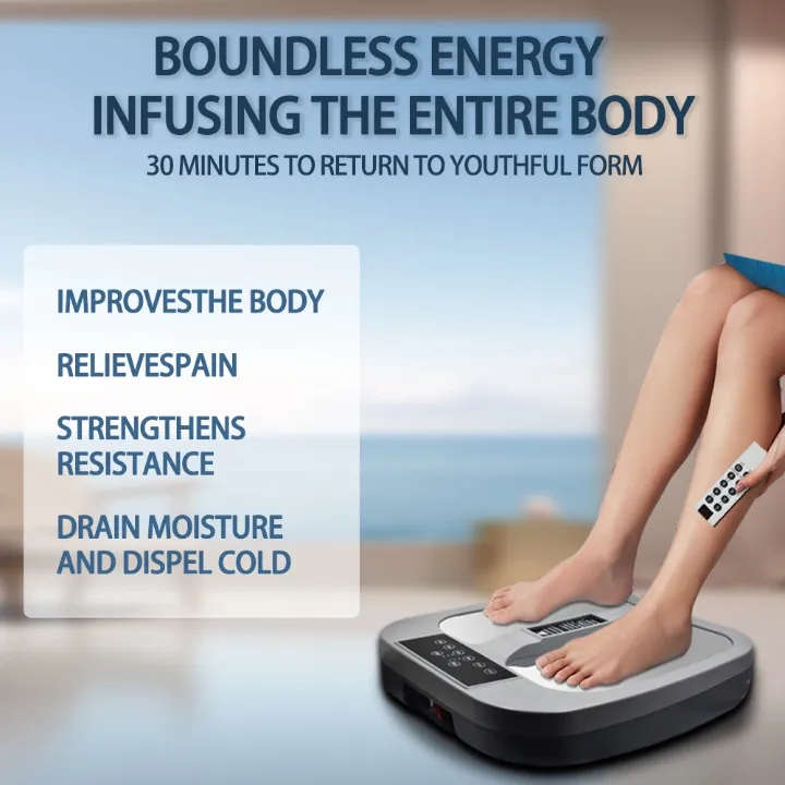 Plateforme de Massage Terahertz avec Ceinture Chauffante – Thérapie Quantique 5G, Soulagement Complet Pieds & Dos