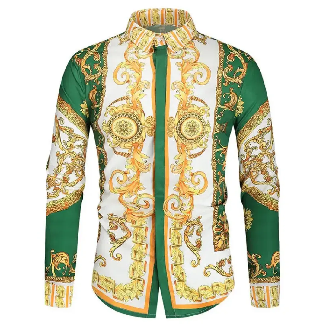 Chemise Homme Baroque Élégance Royale – Manches Longues