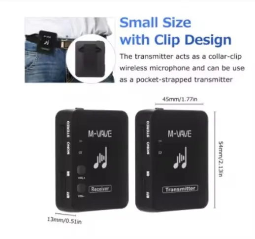 Système de Transmission Audio Sans Fil M-WAVE – 2.4GHz Pro Transmitter & Receiver