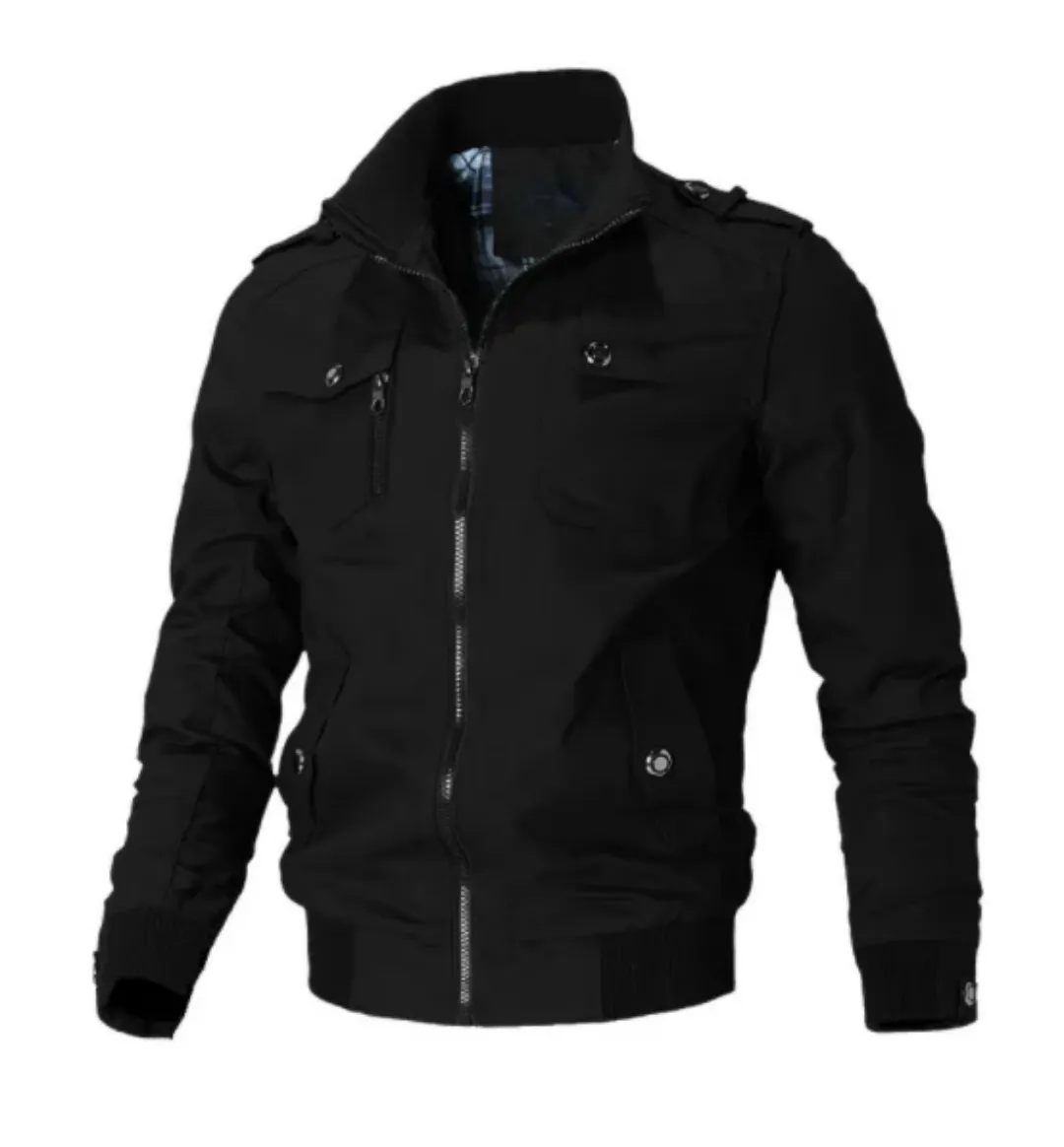 Blouson Militaire Homme Vert Armée – Style Urbain et Décontracté