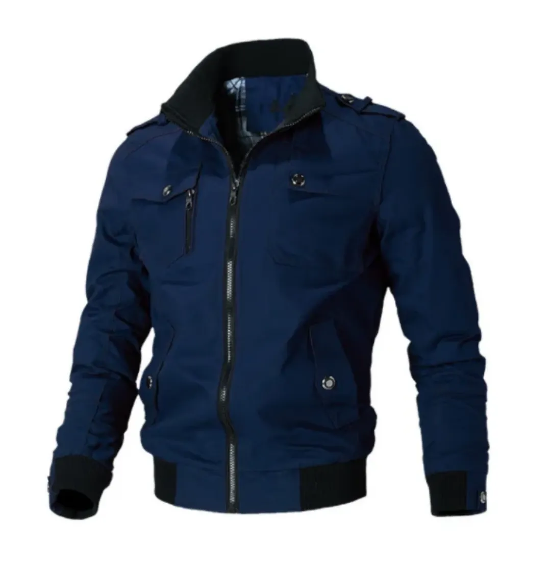 Blouson Militaire Homme Vert Armée – Style Urbain et Décontracté