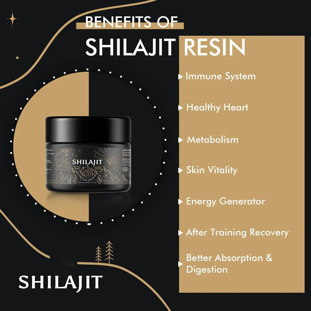 Résine de Shilajit Pure de l’Himalaya – Complément Alimentaire Tonifiant et Immunitaire – 30g