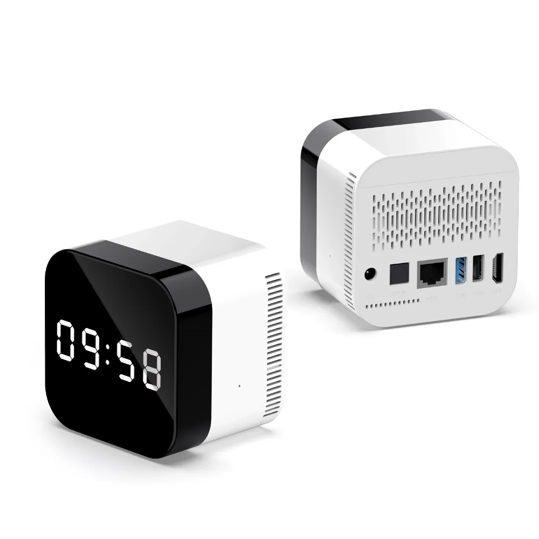 H96 Max H728 – Box TV Android avec Horloge Digitale