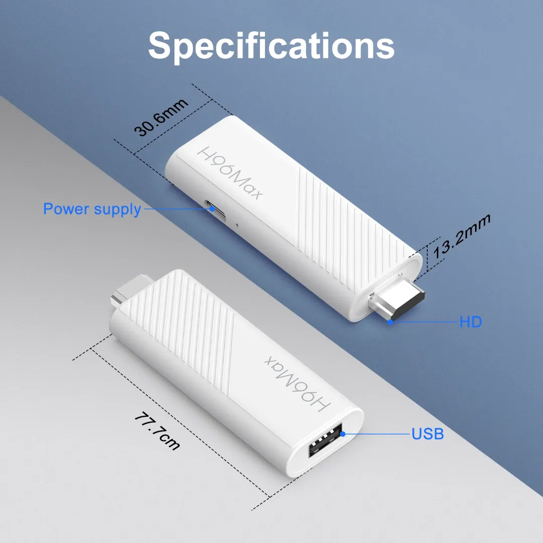 H96 Max H313 TV Stick – Android 14.0 avec WiFi6 & Commande Vocale