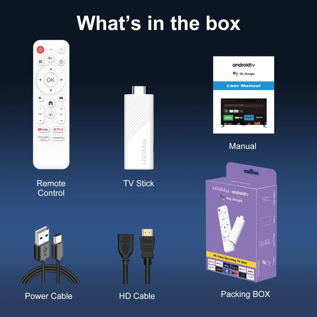 H96 Max H313 TV Stick – Android 14.0 avec WiFi6 & Commande Vocale