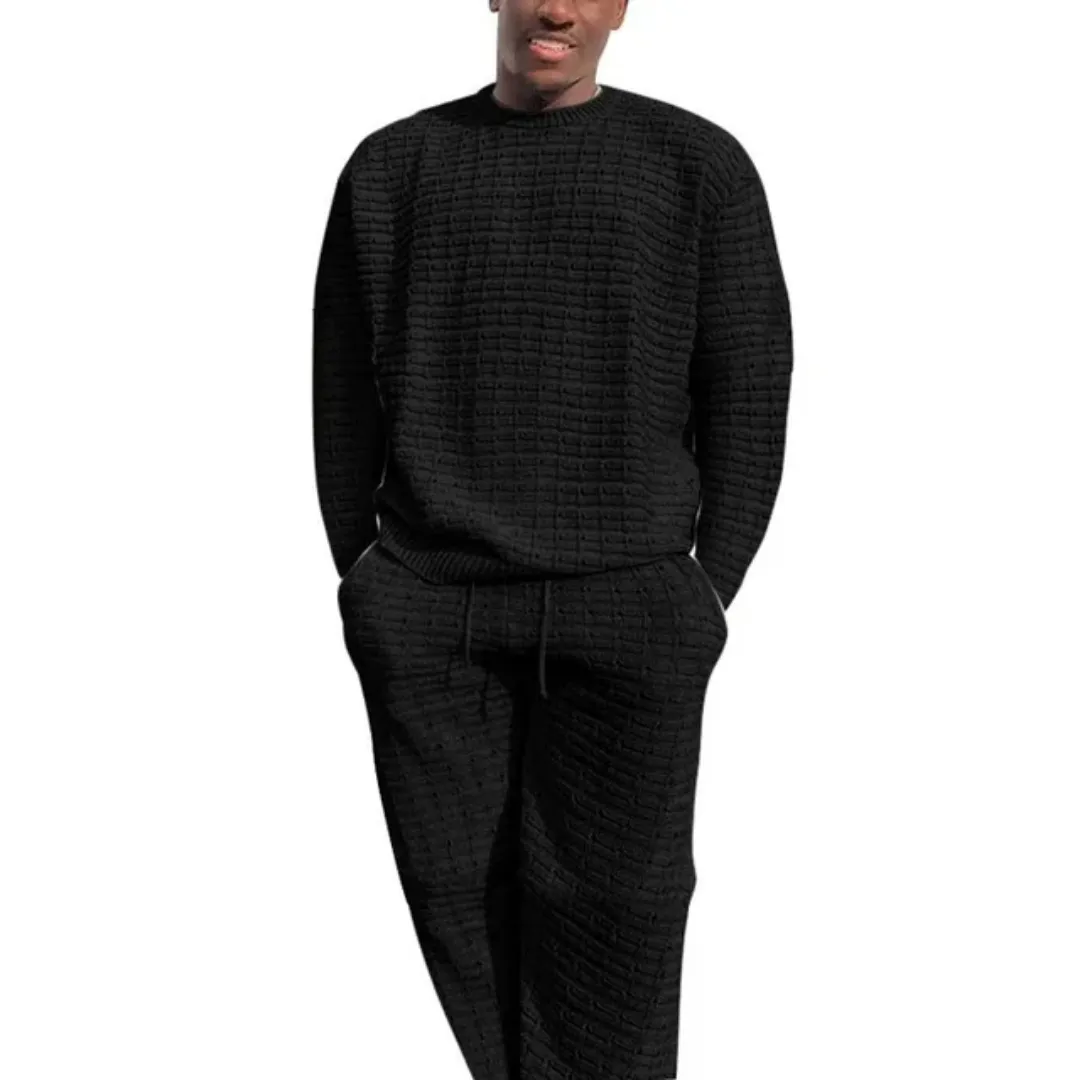 Ensemble Pull & Pantalon Tricoté Homme – Style Décontracté Chic