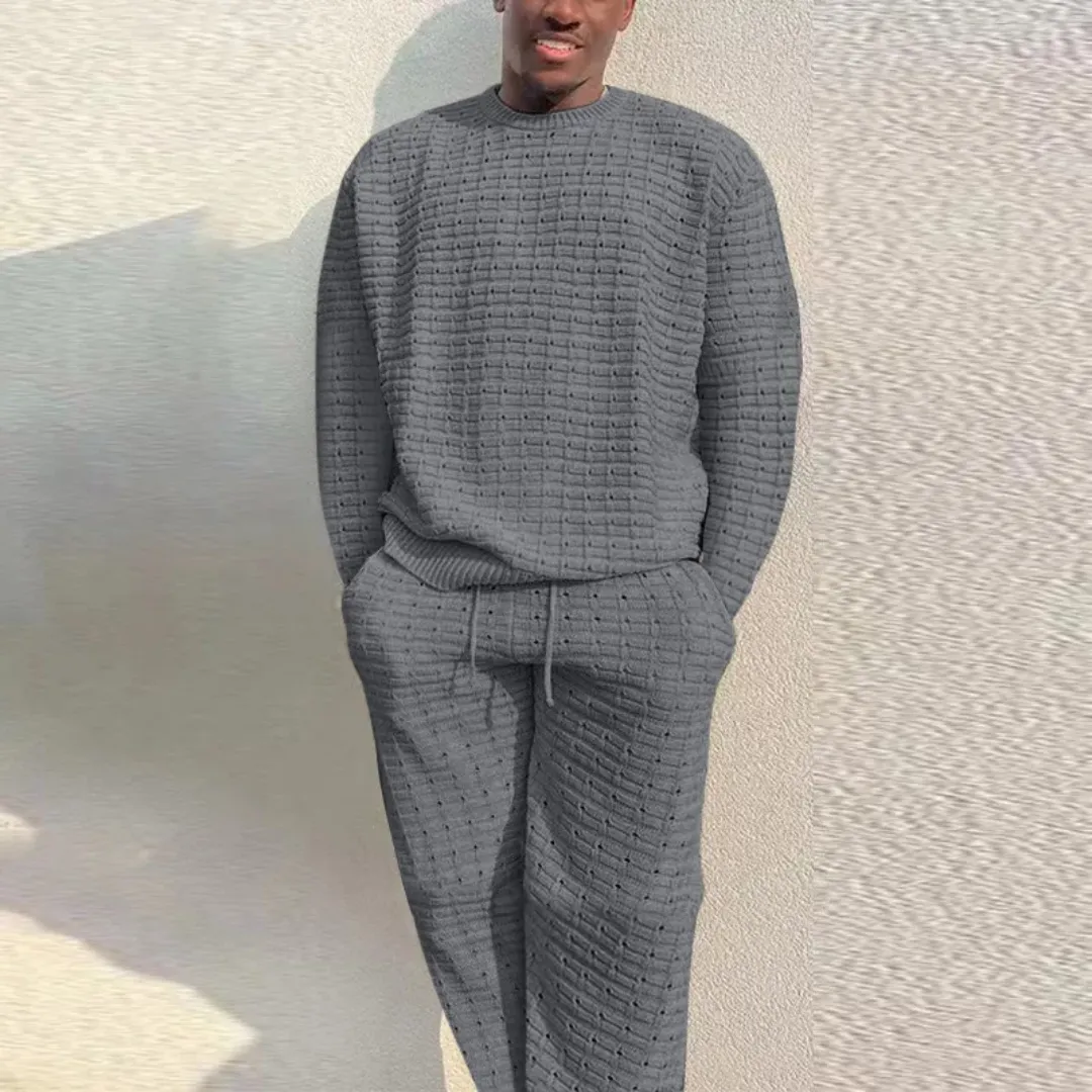 Ensemble Pull & Pantalon Tricoté Homme – Style Décontracté Chic