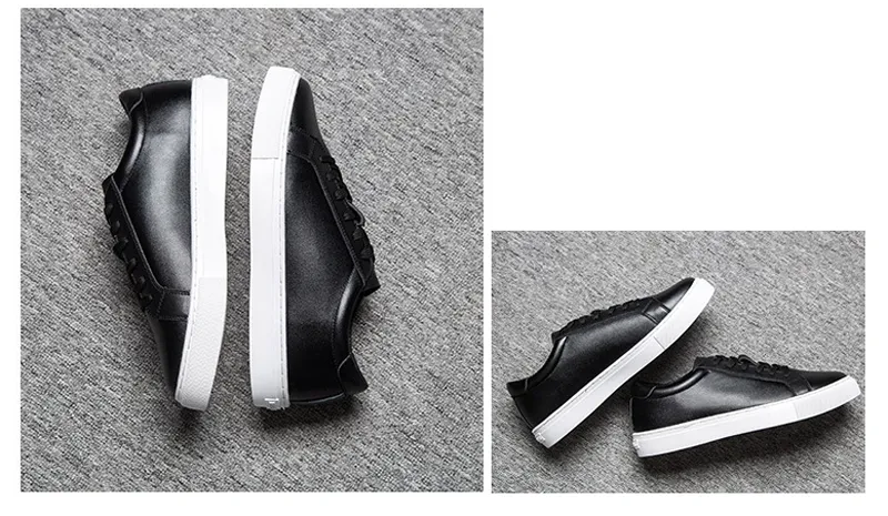 Baskets Homme Classiques – Look Minimaliste en Cuir PU, Noires ou Blanches