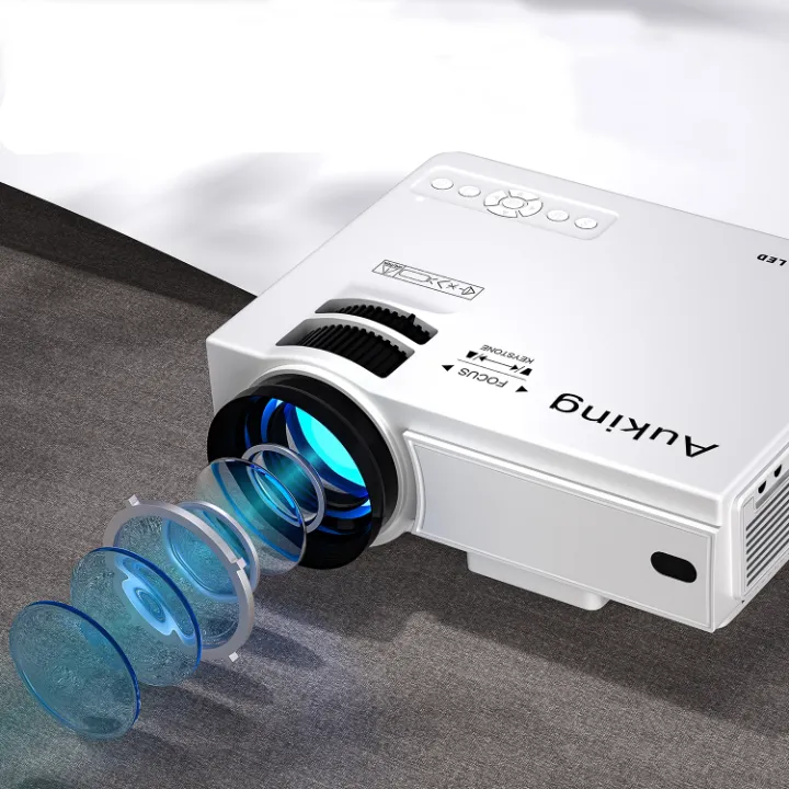 Mini Vidéoprojecteur Wi-Fi & Bluetooth – Full HD 1080p, Compatible Smartphone, HDMI/USB, avec Télécommande