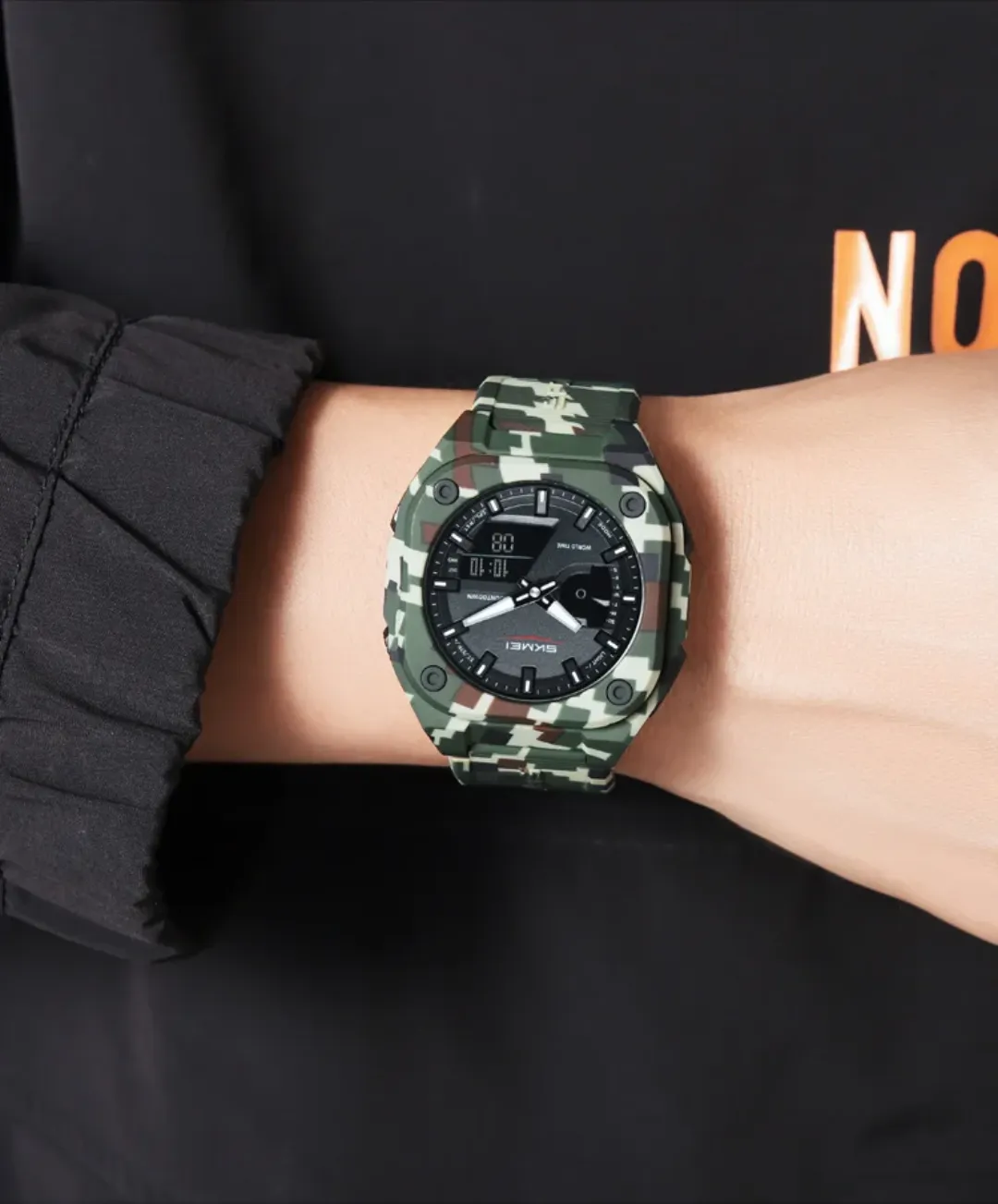 Montre Homme SKMEI Digitale & Analogique – Sport, Étanche et Multifonction