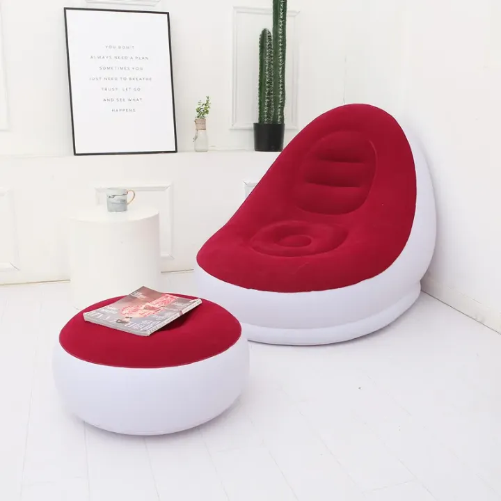 Fauteuil Gonflable avec Repose-Pieds – Design Ergonomique & Multicolore
