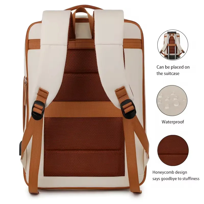 Sac à Dos pour Ordinateur Portable – Étanche, USB Intégré, Unisexe, Design Élégant et Personnalisable