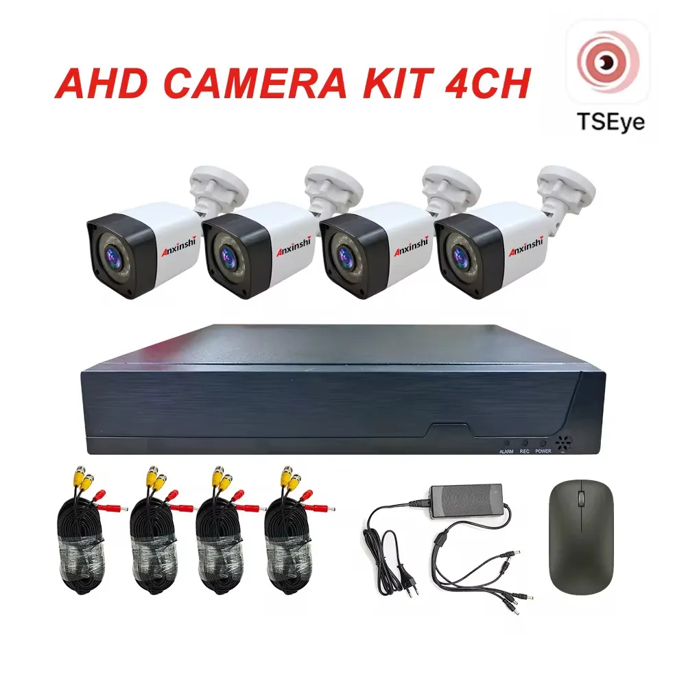 Kit de Vidéosurveillance AHD 4CH – Objectif HD 3.6mm avec Vision Nocturne