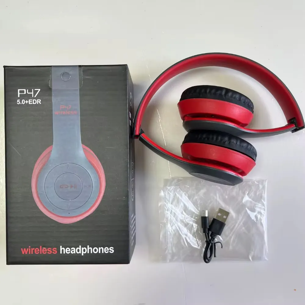 🎧 Casque Audio Bluetooth P47 – Sans Fil, Stéréo, Pliable, Léger et Polyvalent