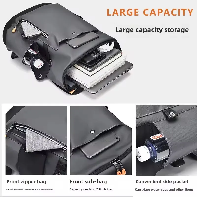 🎒 Sac à Dos Urbain Multifonction – USB & Audio Intégrés  Conçu pour les hommes actifs, étudiants, travailleurs ou voyageurs modernes.