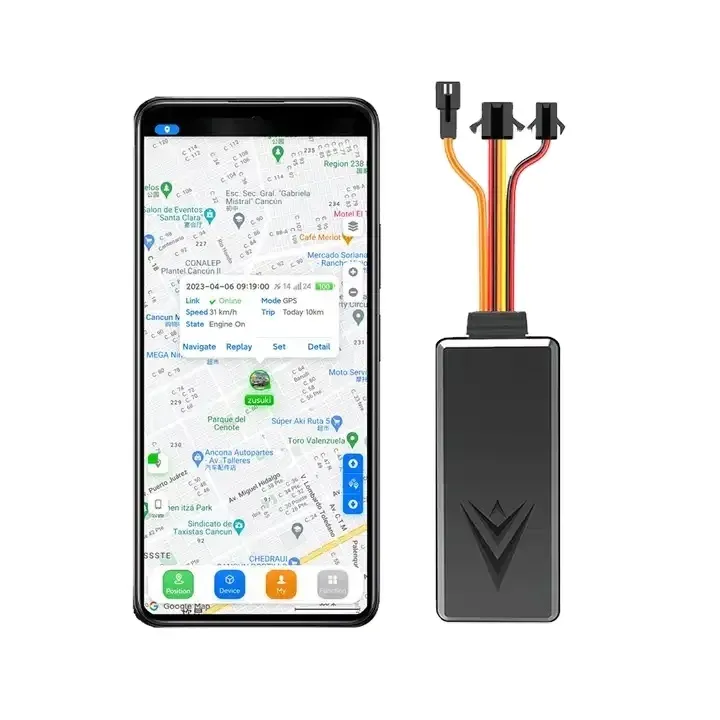 Traceur GPS 4G LTE GT06 avec Alarme SOS et Surveillance Vocale – Suivi en Temps Réel pour Voitures, Motos et Vélos