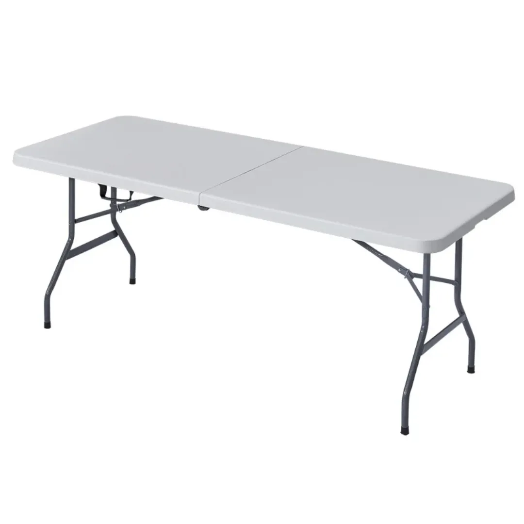 Table Pliante Rectangulaire en Plastique – Réglable & Pliable avec Poignée – Idéale pour l’Extérieur et les Événements (Copie)