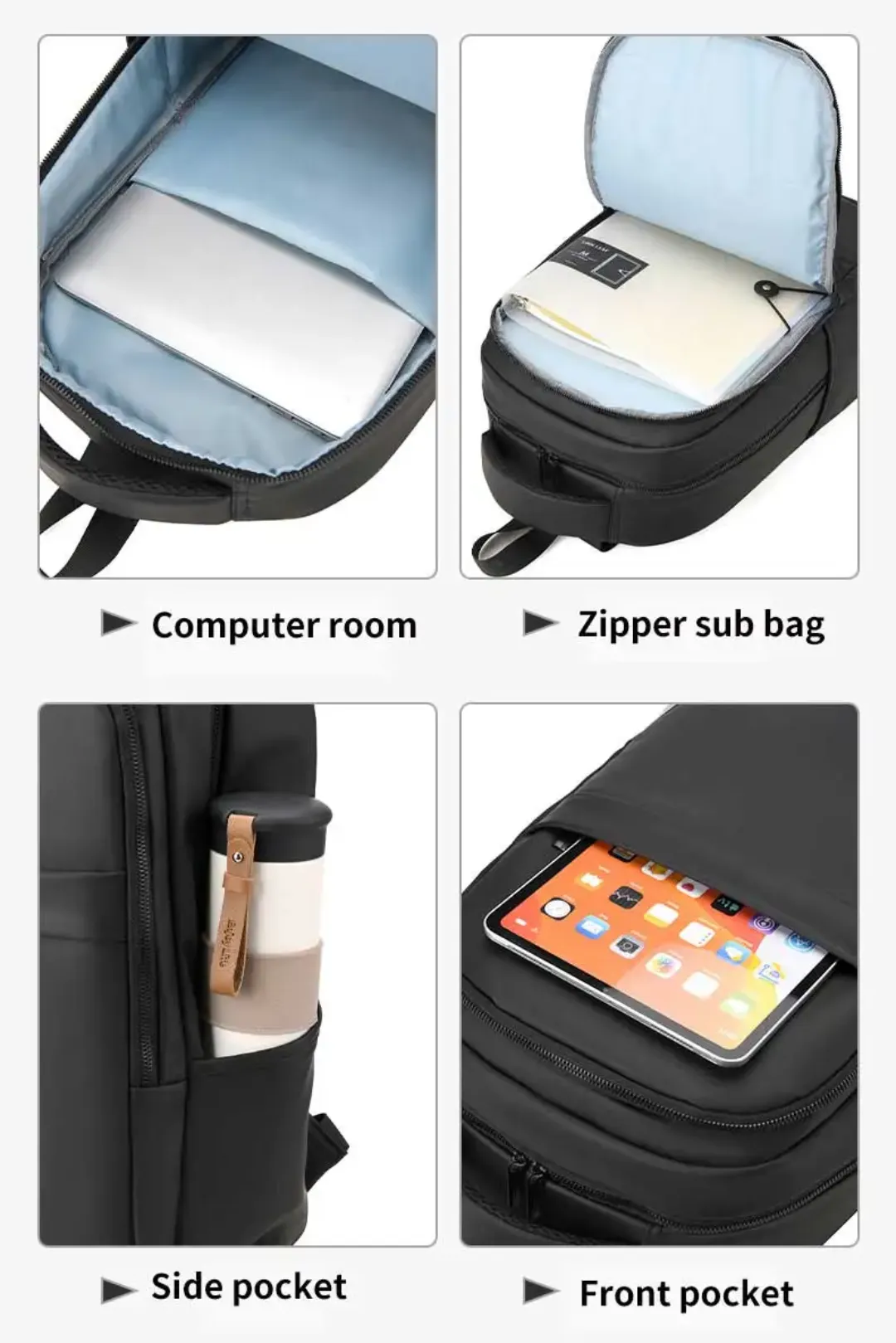 Sac à dos pour ordinateur portable – Grande capacité, design moderne et étanche